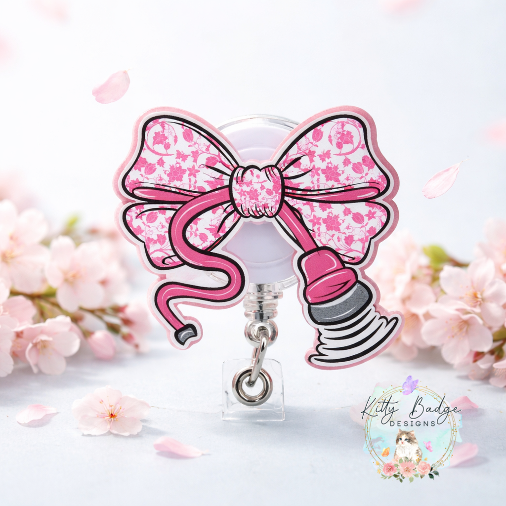 Coquette Ultrasound Wand, Sonographer Inspired Badge Reel