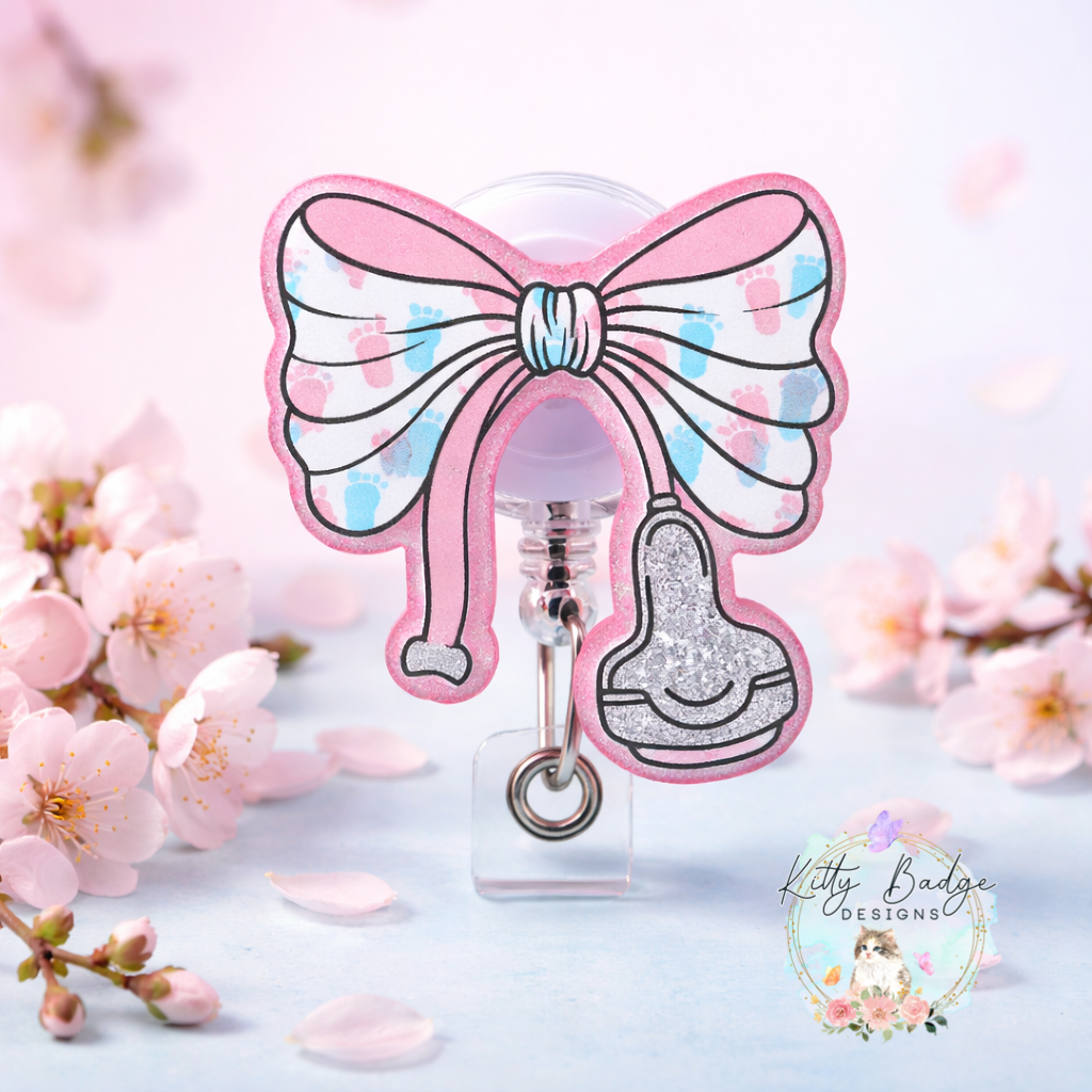 Coquette Ultrasound Wand, Sonographer Inspired Badge Reel