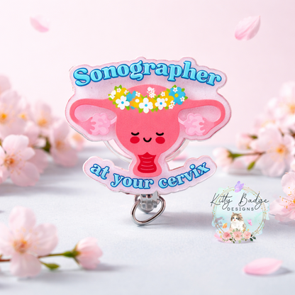 Coquette Ultrasound Wand, Sonographer Inspired Badge Reel