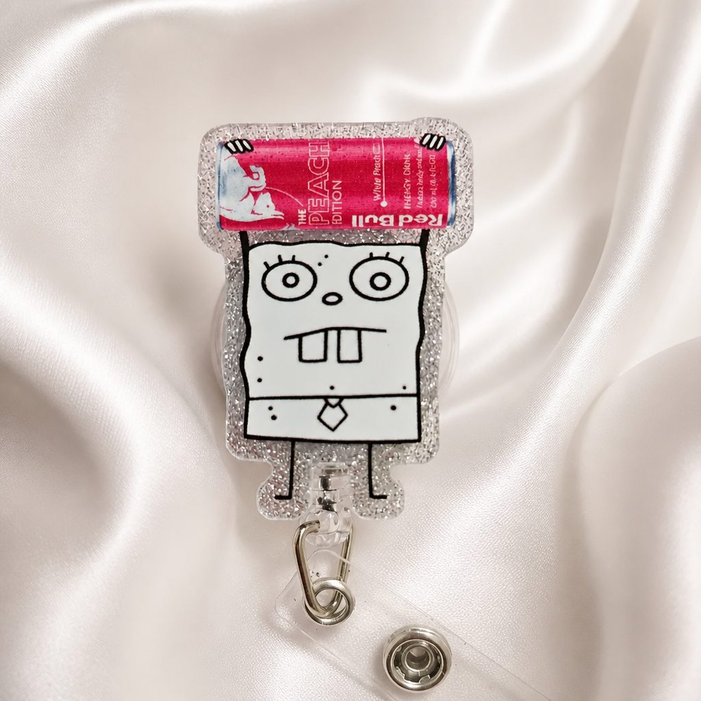 Doodle Energy Drink Badge Reel