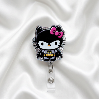 Glitter Superhero Kitty Badge Reel