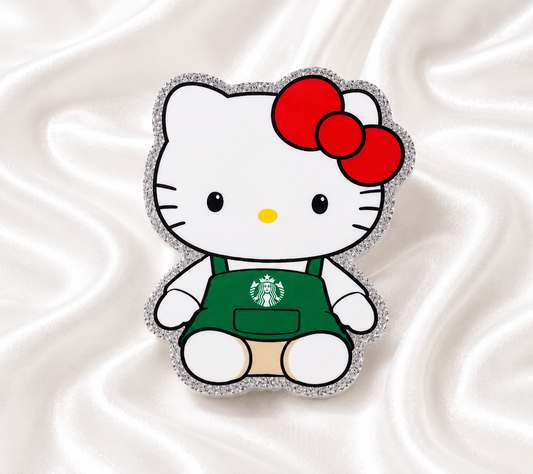 Coffee Lover Kitty Badge Reel