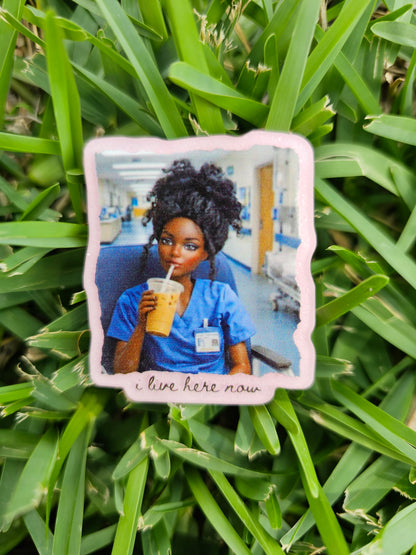 I live here now badge reel