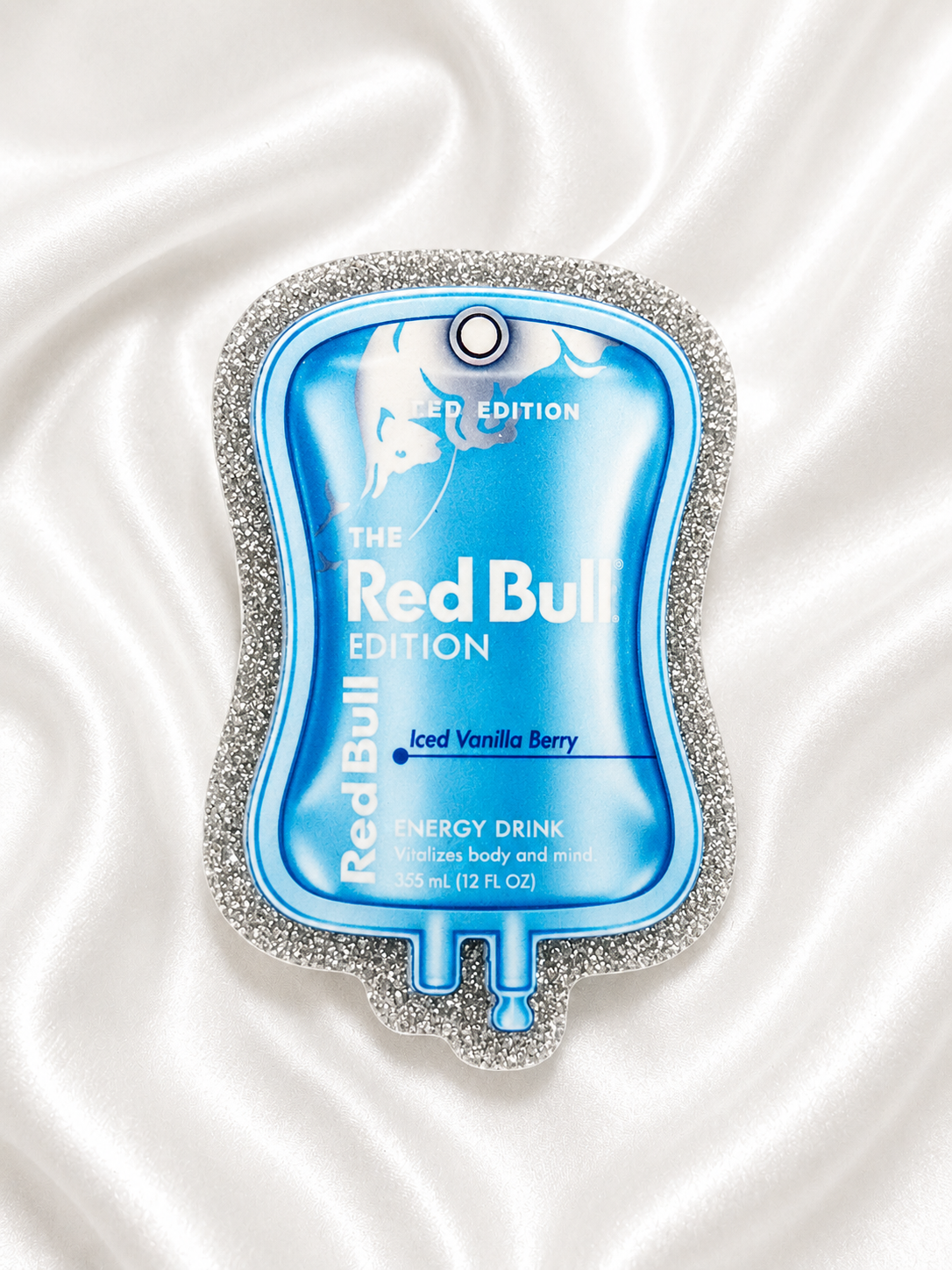 Glitter Energy Drink IV Bag Badge Reel Set | Acrylic Nurse Badge Holder | Cute Caffeine Inspired Retractable ID Reel