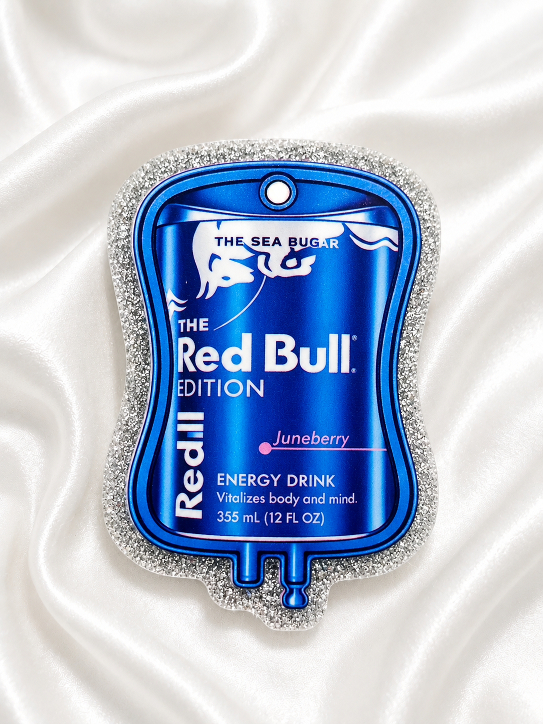 Glitter Energy Drink IV Bag Badge Reel Set | Acrylic Nurse Badge Holder | Cute Caffeine Inspired Retractable ID Reel