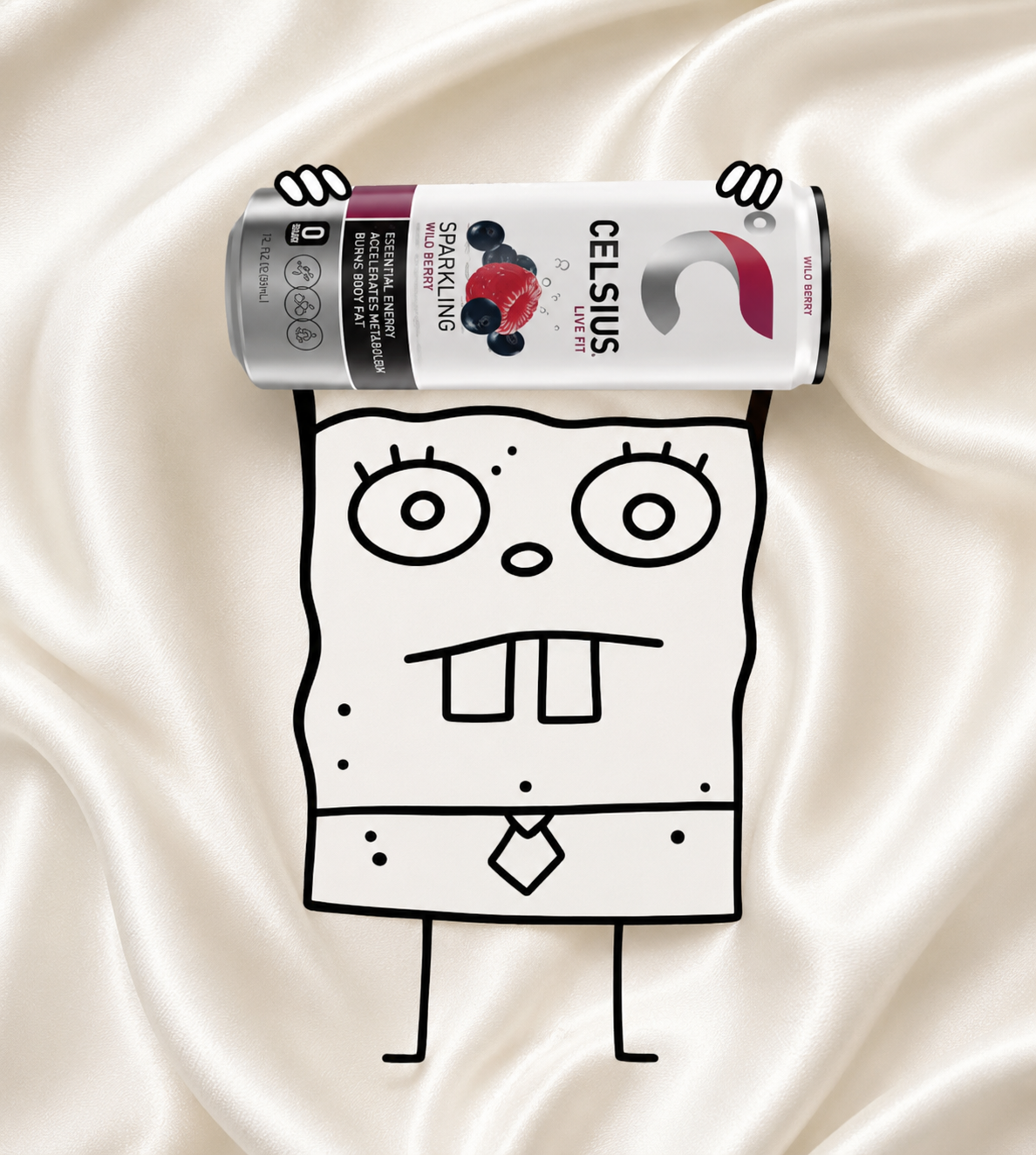 Doodle Energy Drink Badge Reel