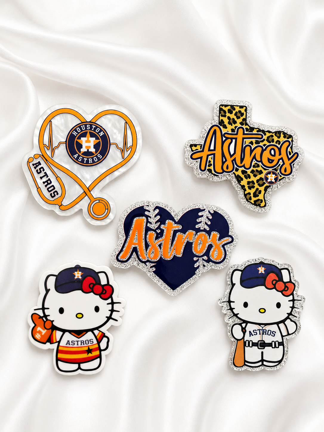 Baseball Inspired Glitter Acrylic Badge Reel