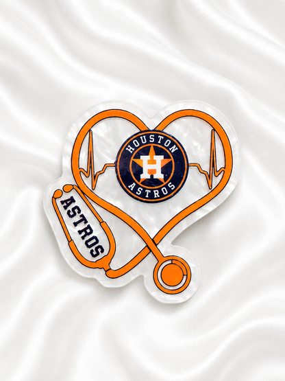 Baseball Inspired Glitter Acrylic Badge Reel
