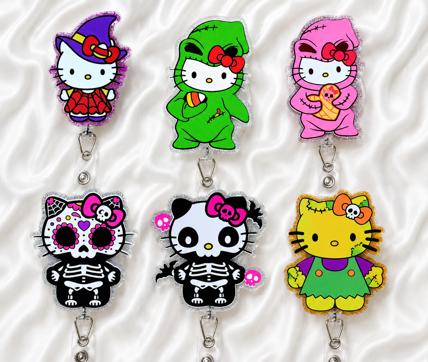 Halloween Inspired Glitter Badge Reel Collection